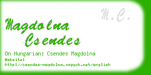 magdolna csendes business card